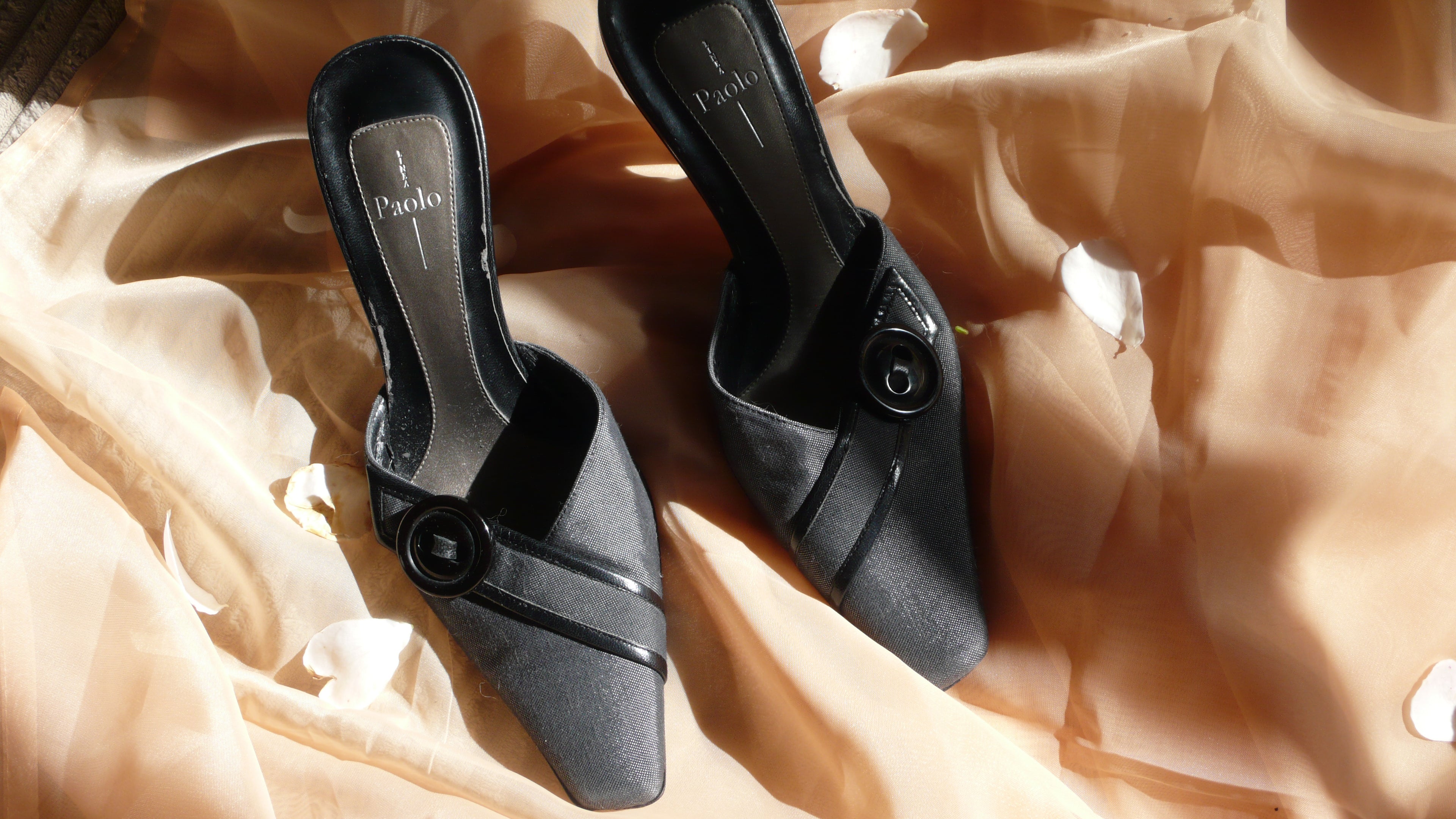 Linea Paolo Black & Grey Mules